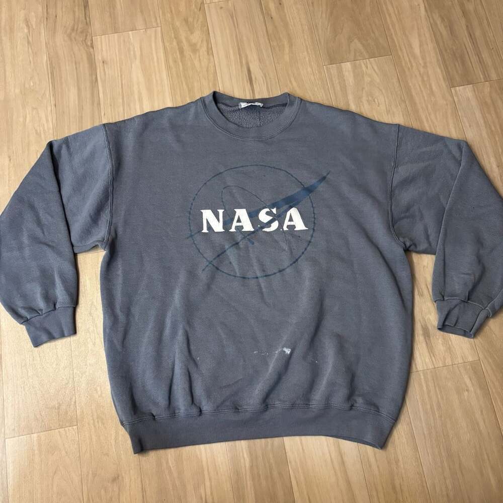 Vintage Lee Heavyweight NASA Crewneck Sweatshirt Grey Mens XL